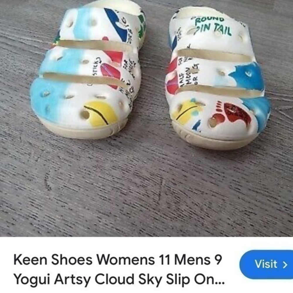 Keen x Jerry Garcia Yogui Ltd. Edition Slide Clog Sandal women size 11, men 9.